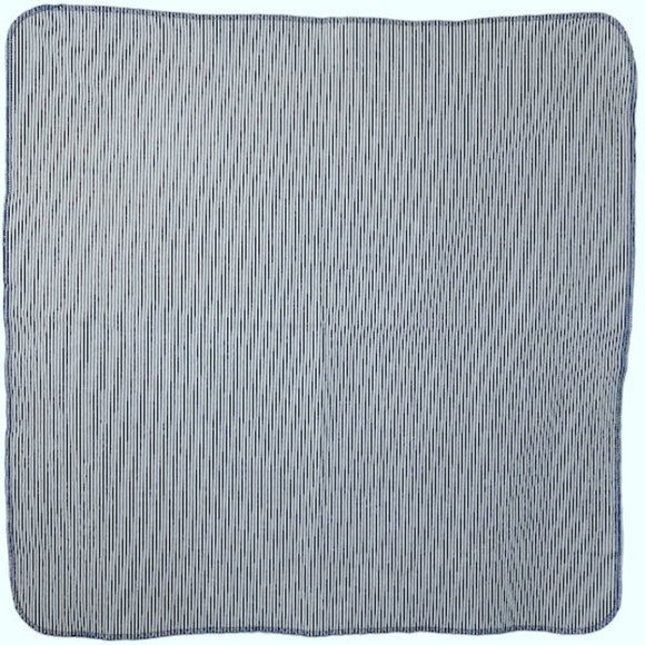 Child Of Mine Carter’s Blue & White Striped Flannel Receiving Blanket 26" X 26" - Picture 2 of 4